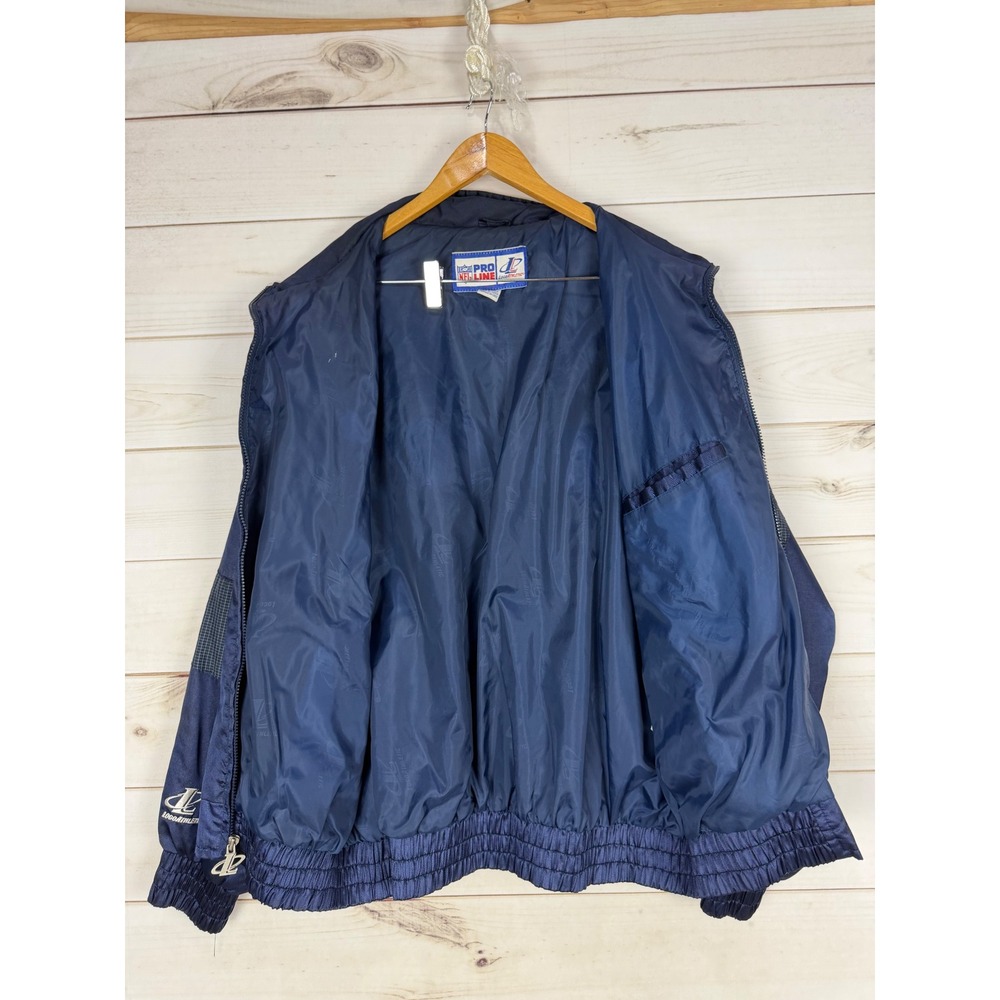Vintage Logo Athletic NFL Pro Line Dallas Cowboys Jacket Navy Blue XL - Picture 3 of 8